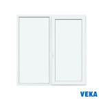 Пластиковое окно ПВХ VEKA двухстворчатое 1160x1000мм (ВхШ) Двухкамерное