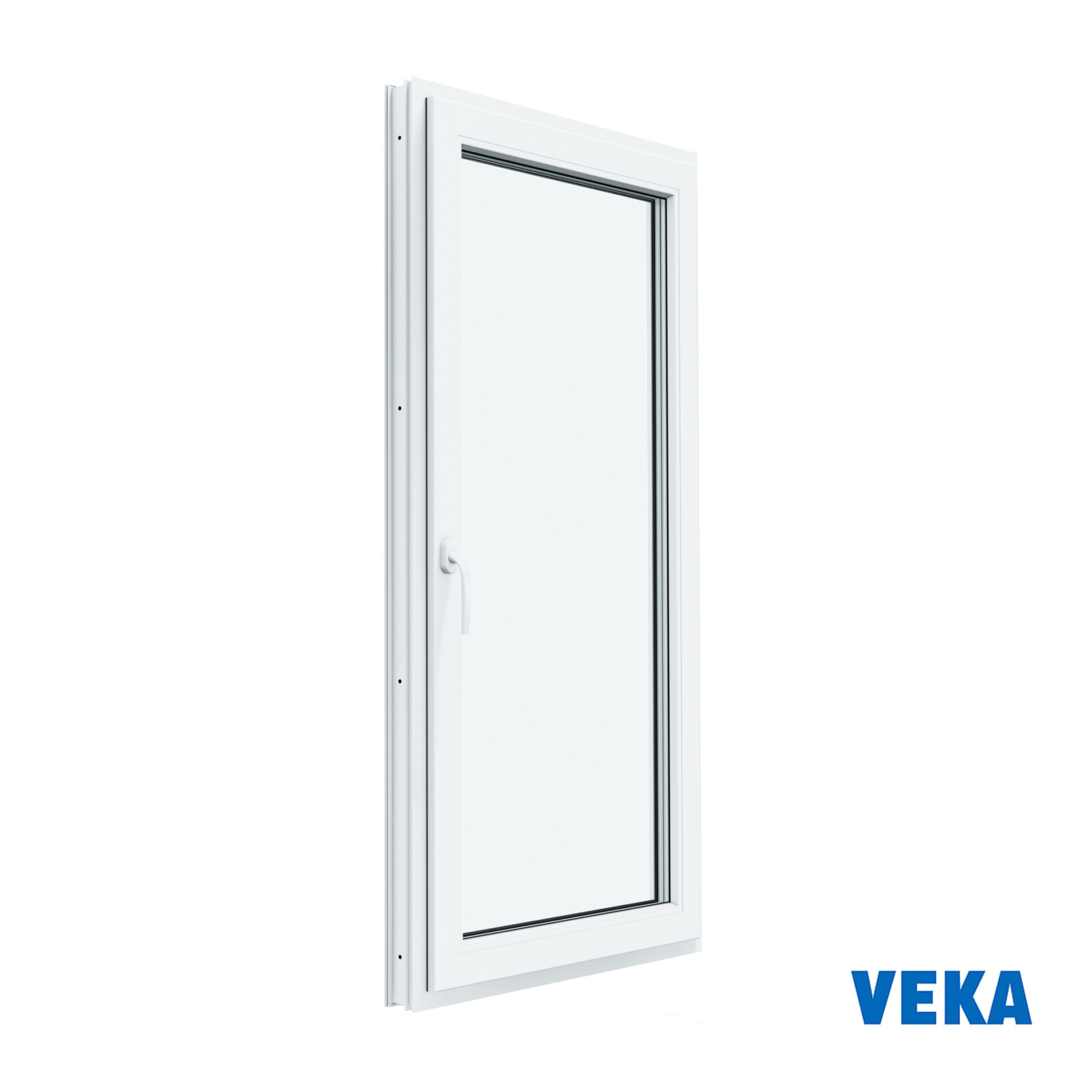 Пластиковое окно ПВХ VEKA одностворчатое 1100x700мм (ВхШ) Двухкамерное