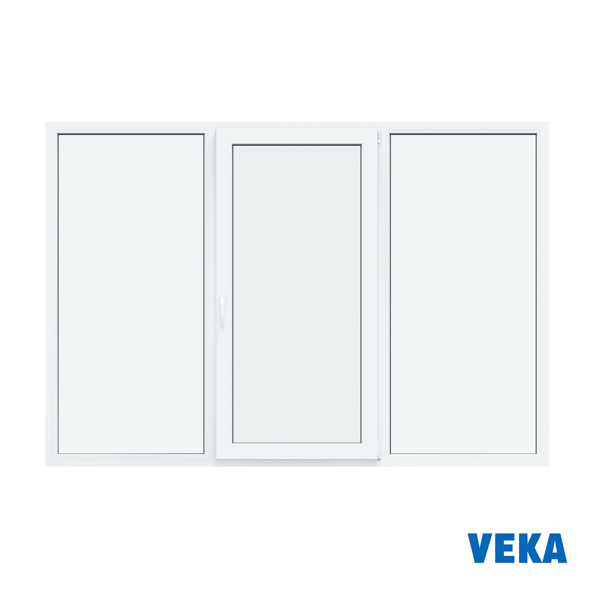 Пластиковое окно пвх VEKA трёхстворчатое 1200x1600мм(ВхШ) Двухкамерное