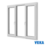 Пластиковое окно ПВХ VEKA Трёхстворчатое 1200x1600мм(ВхШ) Двухкамерное Тип 2