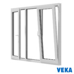 Пластиковое окно ПВХ VEKA Трёхстворчатое 1200x1600мм(ВхШ) Двухкамерное Тип 2